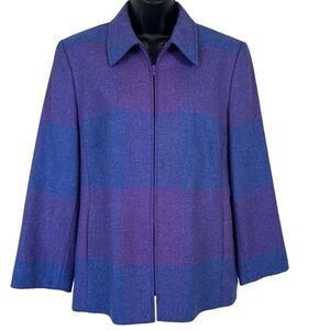 TRIONA DESIGN DONEGAL HANDWOVEN IRELAND WOOL ZIPPERED JACKET
